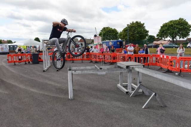 A BMX stunt rider Hartlepool Show and Horticultural Festival at Rift House Rec. on Saturday.