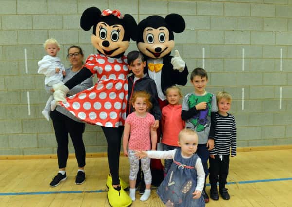 Mickey and Minnie Mouse join in the fun with the children at Brierton Sports Centre family funday.