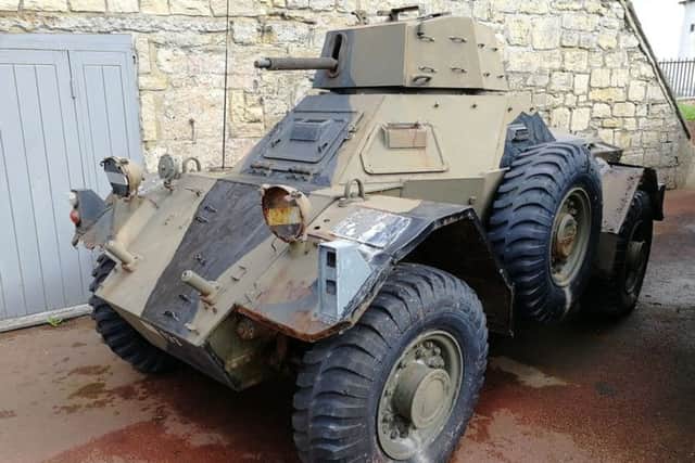 The Ferret armoured vehicle, pictured at the Heugh Battery.
