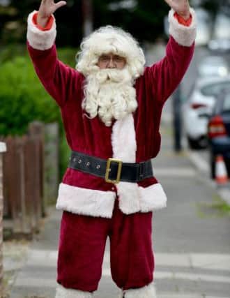 Jim Croll, dressed as Santa Clause. Picture by FRANK REID