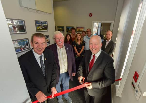 Opening of the refurbished offices of Mike Hill MP for Hartlepool, in South Road. Mike Hill (left), Hartlepool Labour Party president Chris Simmons and MP for Middlesbrough Andy McDonald (right).