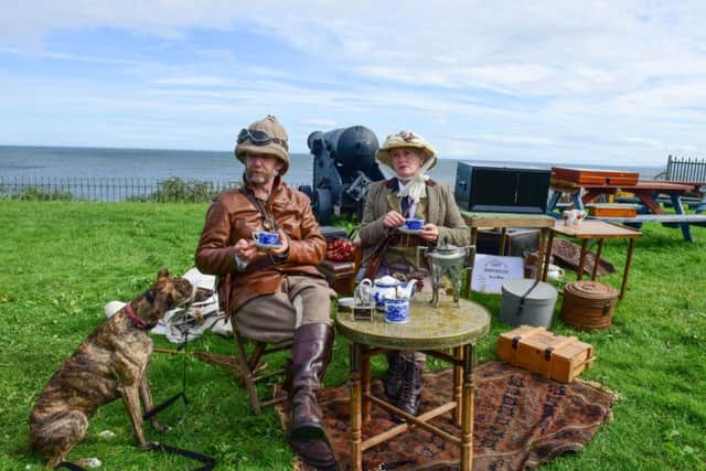 Hartlepool's first Steampunk festival took place over the weekend at The Borough Hall and the Heugh Battery. The Heugh Battery Museum hosted a Time Travelling Tea Tent, featuring the art of tea drinking, hamster racing and fox tossing. However, the tent succumbed to the windy conditions on Sunday.