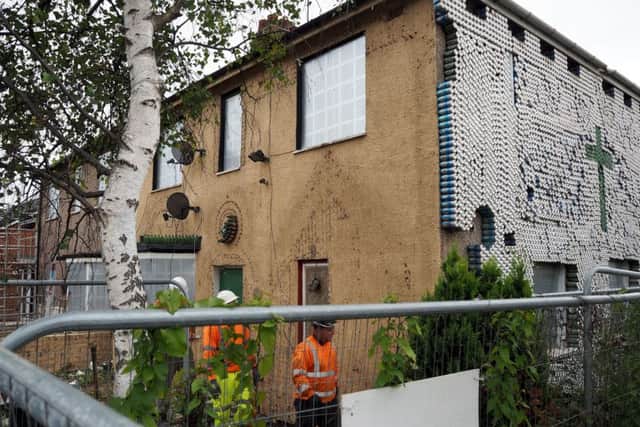 Workmen have begun to clear the house prior to demolition later this week