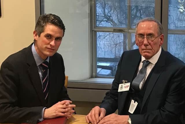 Mr Lee with Gavin Williamson at a meeting earlier this year.
