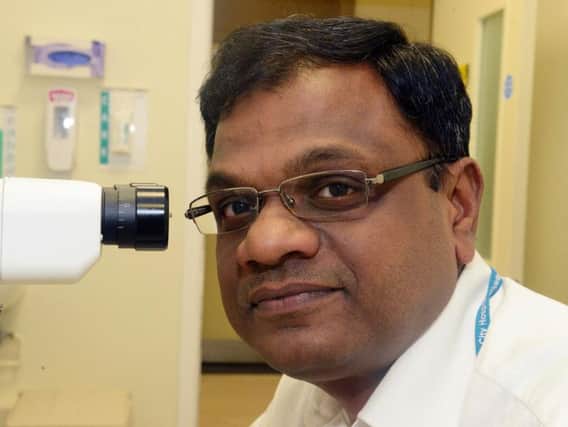 Dr Lawrence Gnanaraj, a Consultant Ophthalmologist and Clinical Director at the Sunderland Eye Infirmary
