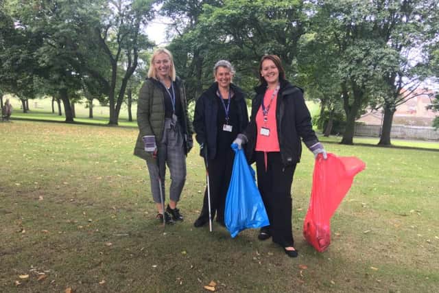 Hartlepool Borough Council staff take part in litter picks.