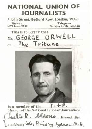 Orwells NUJ card
