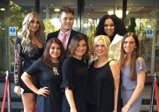 Staff from Anna Campbell Hairdressing celebrate their award win at the North East Hair and Beauty Awards.