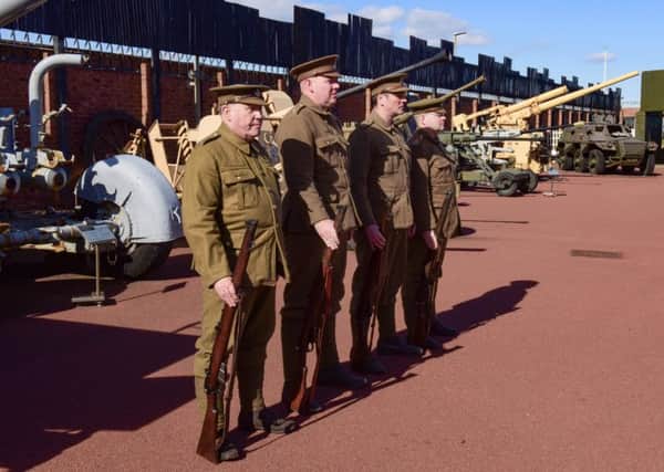 Members of the 18th Durham Light Infantry (The Durham Pals) renactment group were on parade at the Heugh Battery