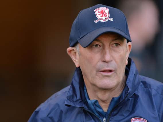 Middlesbrough manager Tony Pulis watch his side draw with Hull City on Saturday