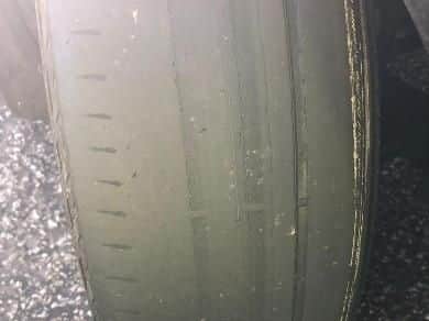 A defective tyre
