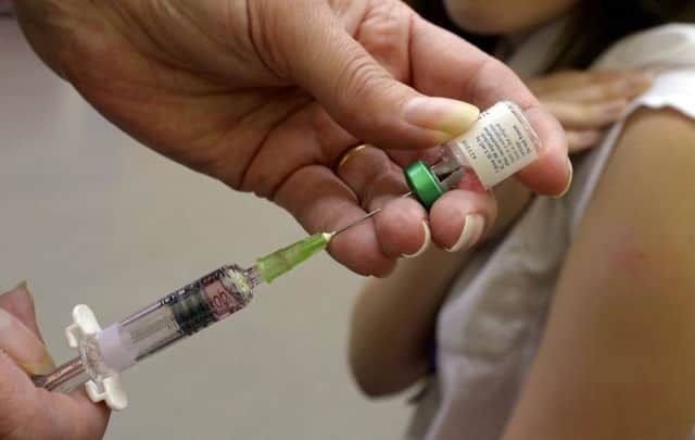 A measles vaccination being administered. Picture by PA Wire/PA Images