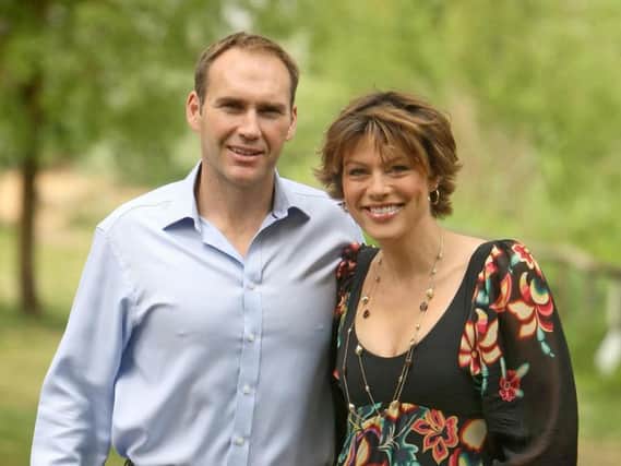 Kate Silverton with her husband Mike Heron after she announced that she is pregnant. Photo: Dominic Lipinski/PA Wire