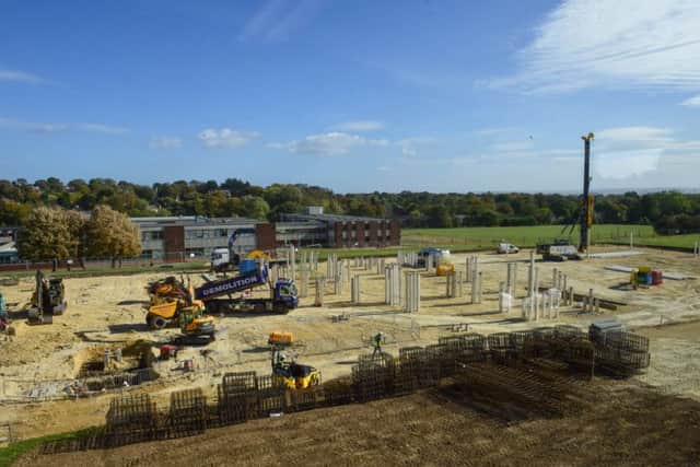 Work on the new buildings at the High Tunstall College of Science
