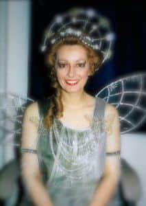 Janet Cowley in costume for Gilbert and Sullivan's Iolanthe.