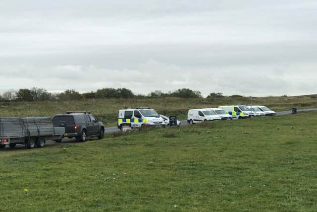 Police joined RSPCA officers in Blackhall Colliery on Friday after a sighting of the two runaway goats.
