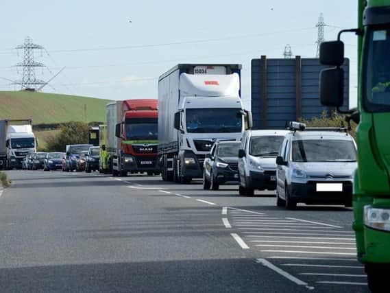 Motorists caught in tailbacks on the A179 near Hartlepool.