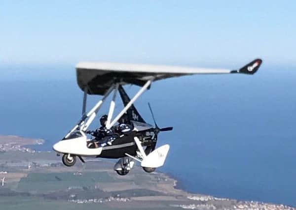 Microlight plane in flight fromÂ East Durham Microlights. Picture: James Horn