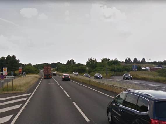 The collision happened on the A34 near Sutton Scotney in Hampshire. Image copyright Google Maps.