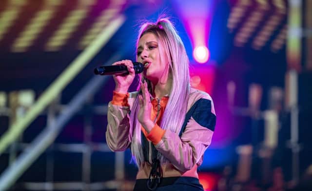 Molly Scott performed Fake Love by BTS on The X Factor this week. Pic: Thames/Syco.
