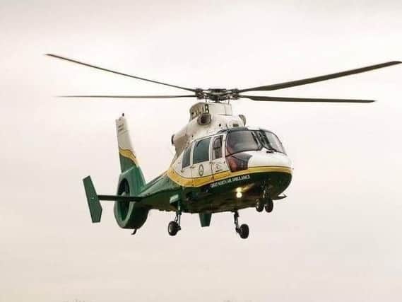 A man was flown to hospital after a fall in Hartlepool.