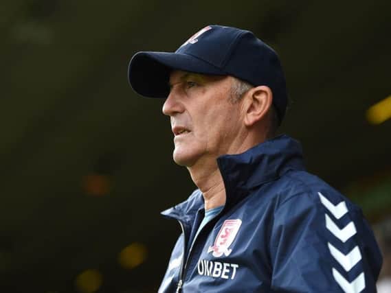 Middlesbrough manager Tony Pulis has suffered a slight before ahead of Derby County clash