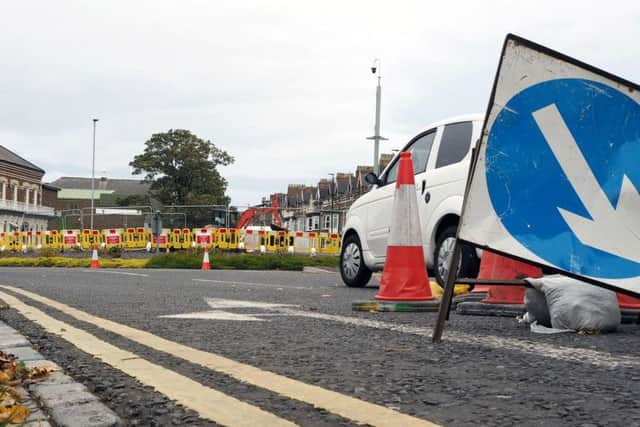 Roadworks in the Burn Valley area of Hartlepool.