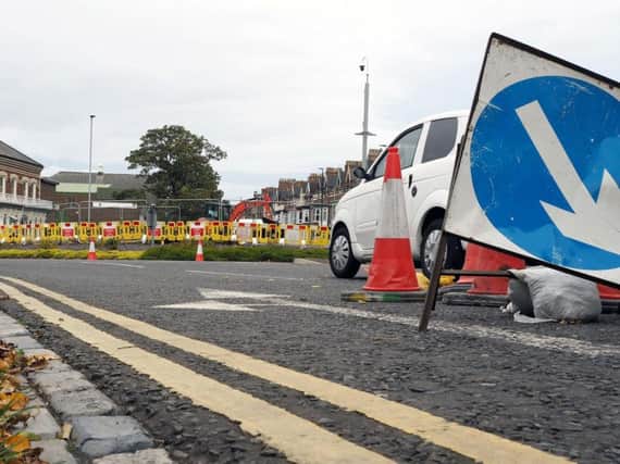 Roadworks in the Burn Valley area of Hartlepool.
