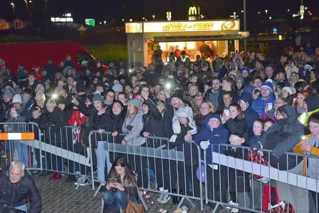 Christmas lights switch on last year.