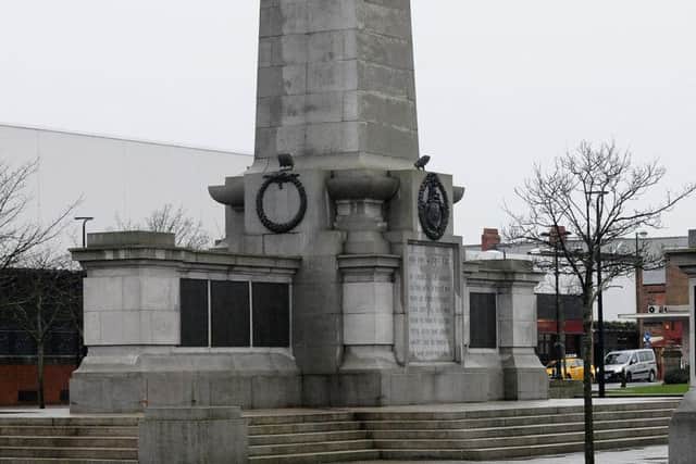 Hartlepool war memorial in Victory Square