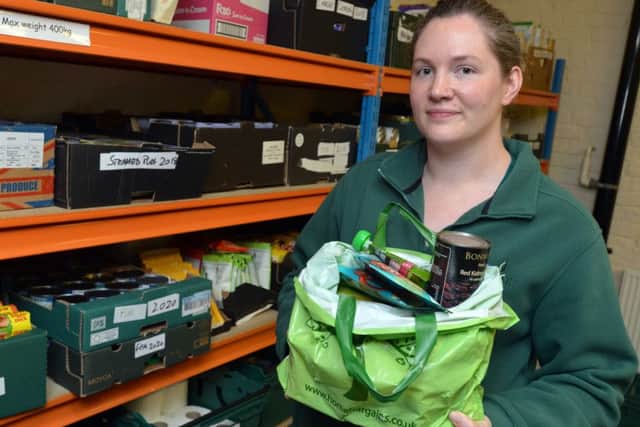 Hartlepool's Food Bank co-ordinator Abi Knowles at the centre