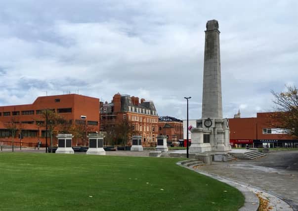 Hartlepool war memorial in Victory Square