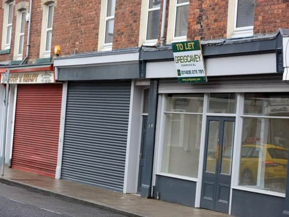 Empty and shuttered premises in Hartlepool's Murray Street.