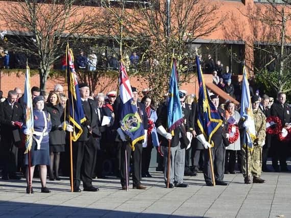 The Remembrance Day ceremony in Hartlepool last year.