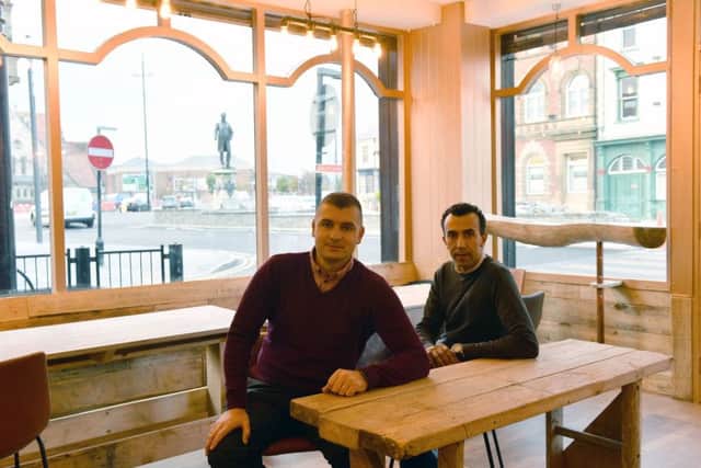 Stephen Collinson (left) and Amro Fathy Galal Selim inside of their new venture, The Juniper Lounge, Church Street, Hartlepool. Picture by FRANK REID