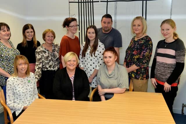 Occupational Therapy staff member Courtney Hornsby, Ben Ingram, Clare Hinchcliffe, Sophie Gallagher, Sarah Jackson, Bev Mean, Steph Colclough, Jo Lutz, Karen Montgomory and Jackie Low.