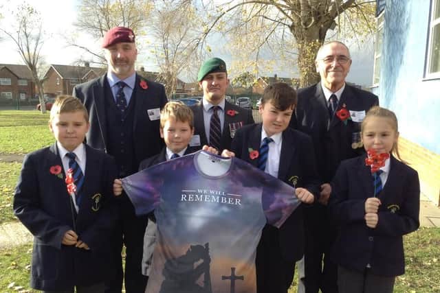 Eskdale Academy commemorated 100 years since the First World War Armistice. Picture:  Andrew Littlefair.