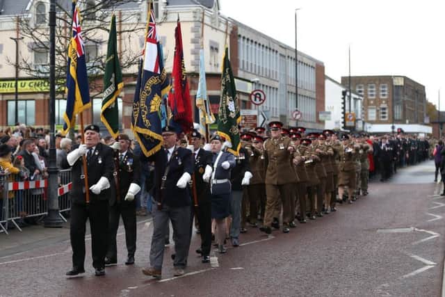 The Remembrance Sunday parade