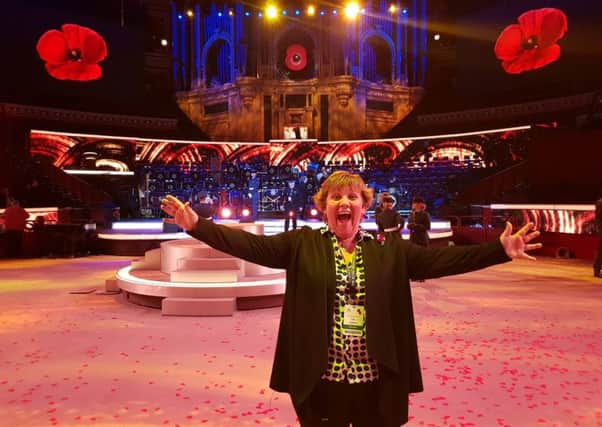 Sian Cameron inside the Royal Albert Hall at the Royal Festival of Remembrance.