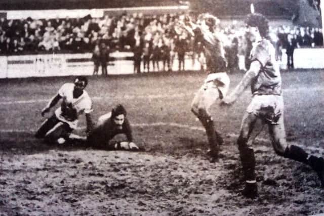 Kevin Dixon's winner for Pools in the 1984 Cup clash with Derby County.