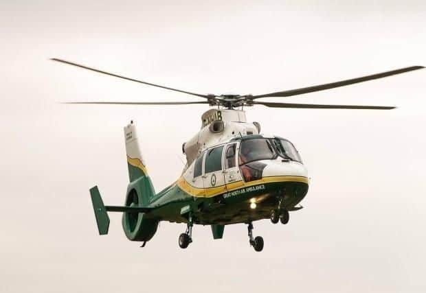 The Great North Air Ambulance has been called to the scene.