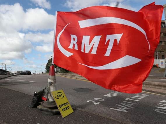 An RMT flag at a previous strike.