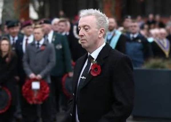 Councillor Christopher Akers-Belcher at this year's Hartlepool remembrance event.