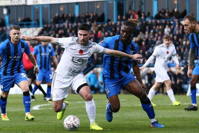 Paddy McLaughlin in action in the 0-0 draw at Priestfield.