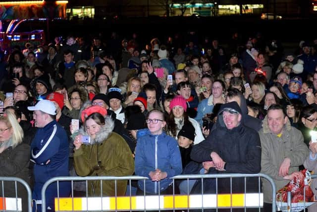 Crowds gathered for  last year's lights switch-on.