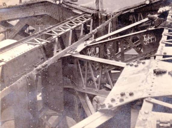 Working on the reconstruction of Wearmouth Bridge 1928 - no Heath and Safety then.