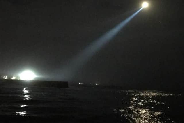 The helicopter was involved in the late-night search. Picture by RNLI/Tom Collins