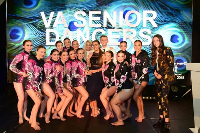 Best of Hartlepool Awards Young Peformer of the Year winner VA Senior Dancers  with America's Got Talent star Courtney Hadwin who presented the award.