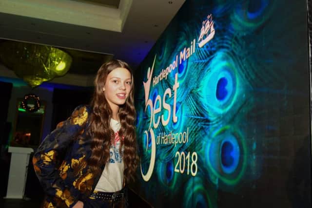 America's Got Talent star Courtney Hadwin at the Best of Hartlepool Awards.