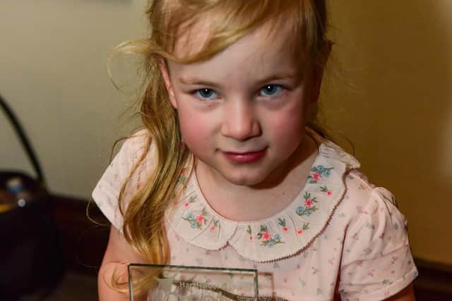 Four-year-old Dottie O'Keefe will join in the Christmas lights switch on